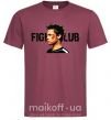 Чоловіча футболка Fight club Brad Pitt Бордовий фото