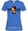 Жіноча футболка Fight club Brad Pitt Яскраво-синій фото