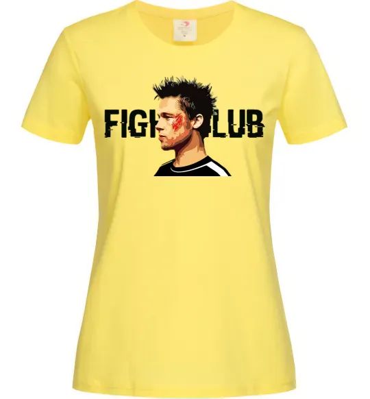 Женская футболка Fight club Brad Pitt Лимонный фото