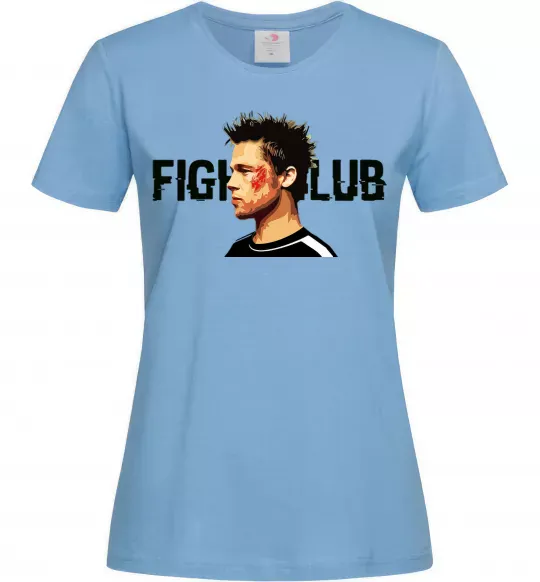 Женская футболка Fight club Brad Pitt Голубой фото
