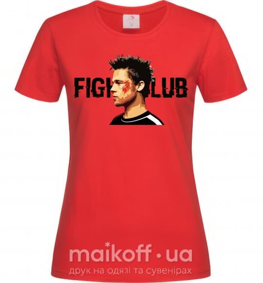 Жіноча футболка Fight club Brad Pitt Червоний фото
