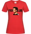 Женская футболка Fight club Brad Pitt Красный Женская футболка Fight club Brad Pitt Красный фото