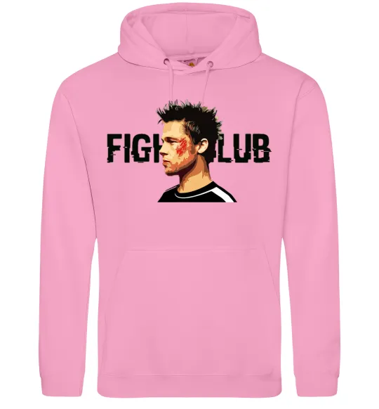 Мужская толстовка (худи) Fight club Brad Pitt Розовый фото