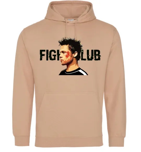 Жіноча толстовка (худі) Fight club Brad Pitt Пісочний фото