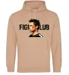 Жіноча толстовка (худі) Fight club Brad Pitt Пісочний фото