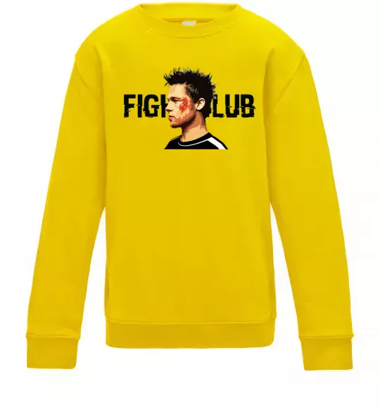 Детский Свитшот Fight club Brad Pitt Солнечно желтый фото