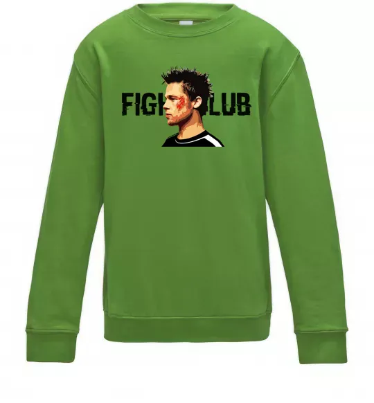 Детский Свитшот Fight club Brad Pitt Лаймовый фото