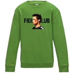 Детский Свитшот Fight club Brad Pitt Лаймовый фото