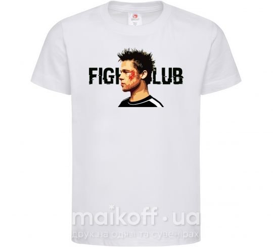 Дитяча футболка Fight club Brad Pitt Білий фото