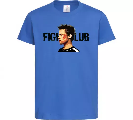 Дитяча футболка Fight club Brad Pitt Яскраво-синій фото