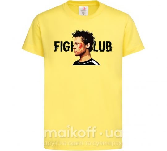 Дитяча футболка Fight club Brad Pitt Лимонний фото