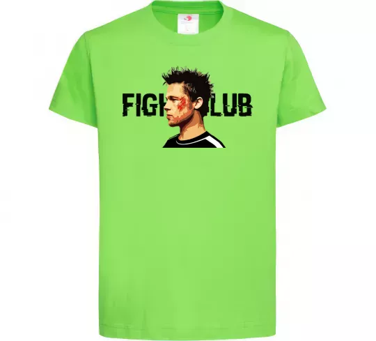 Дитяча футболка Fight club Brad Pitt Лаймовий фото