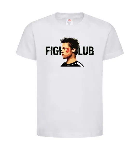 Дитяча футболка Fight club Brad Pitt Білий фото