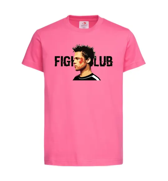 Дитяча футболка Fight club Brad Pitt Яскраво-рожевий фото