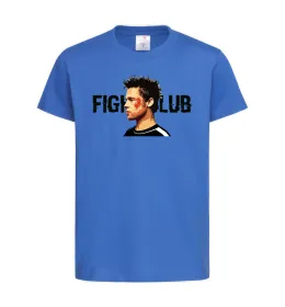 Детская футболка Fight club Brad Pitt Ярко-синий фото