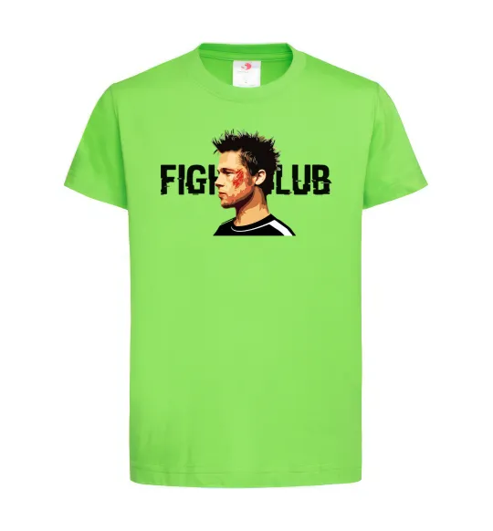 Дитяча футболка Fight club Brad Pitt Лаймовий фото