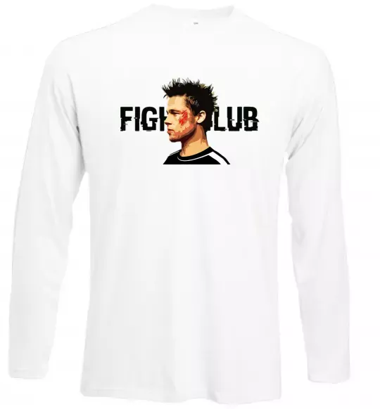 Лонгслів Fight club Brad Pitt Білий фото