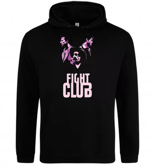 Чоловіча толстовка (худі) Fight club pink Чорний фото