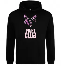 Мужская толстовка (худи) Fight club pink Черный фото
