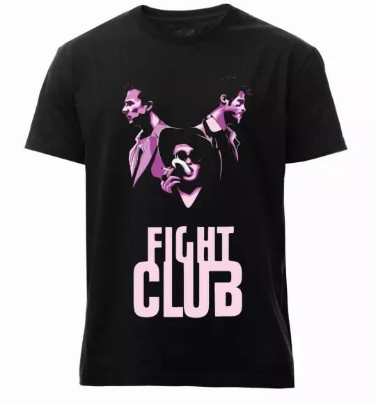 Чоловіча преміум футболка Fight club pink Чорний фото