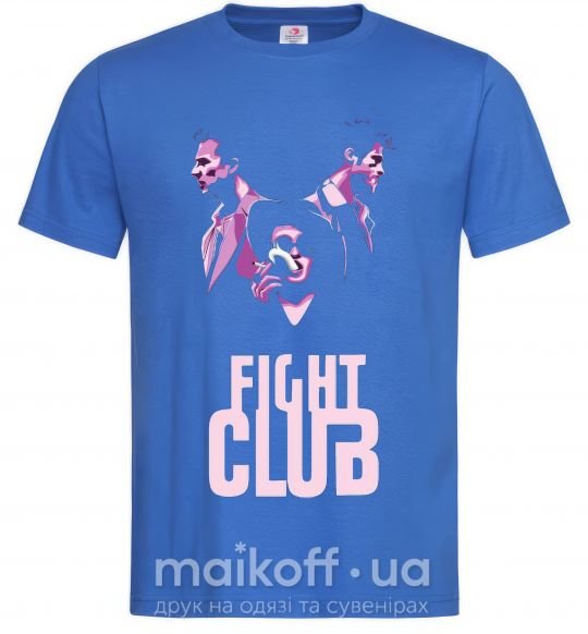 Мужская футболка Fight club pink Ярко-синий фото