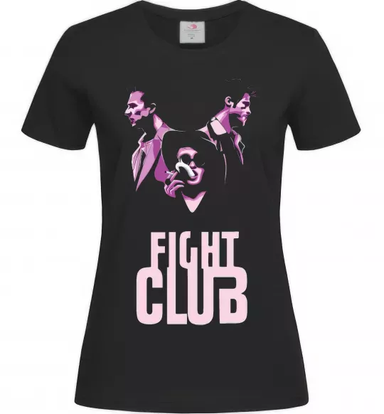 Женская футболка Fight club pink Черный фото