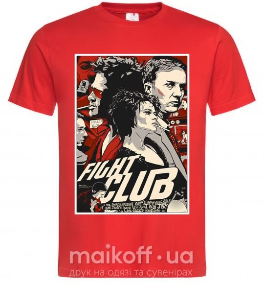 Мужская футболка Fight club poster Красный фото