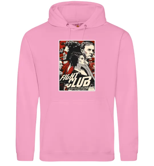 Чоловіча толстовка (худі) Fight club poster Рожевий фото