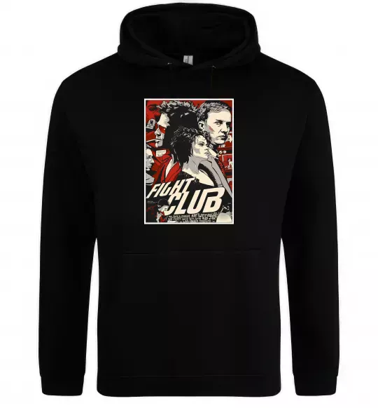 Чоловіча толстовка (худі) Fight club poster Чорний фото