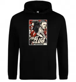 Мужская толстовка (худи) Fight club poster Черный фото
