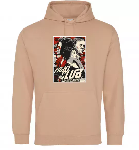 Чоловіча толстовка (худі) Fight club poster Пісочний фото