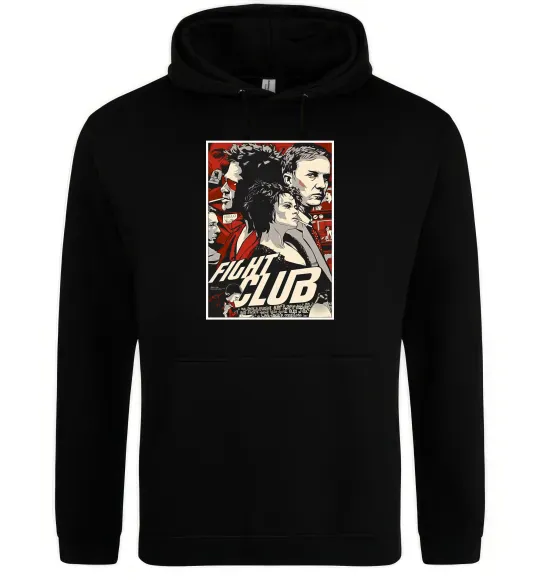 Жіноча толстовка (худі) Fight club poster Чорний фото