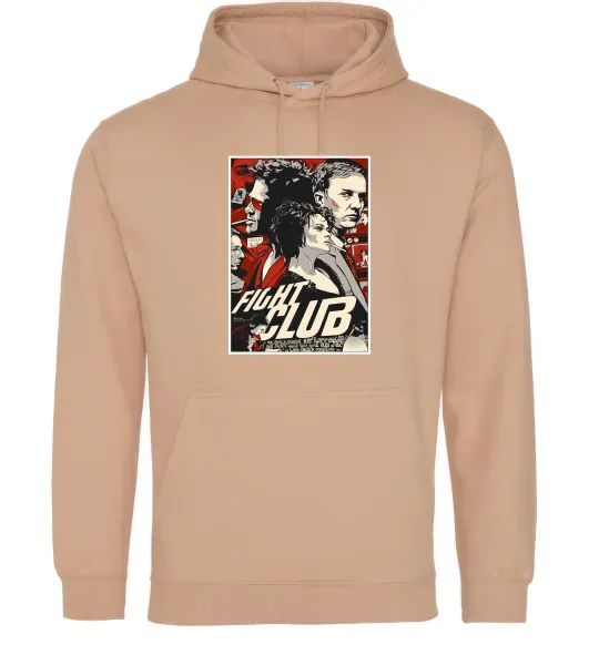Жіноча толстовка (худі) Fight club poster Пісочний фото