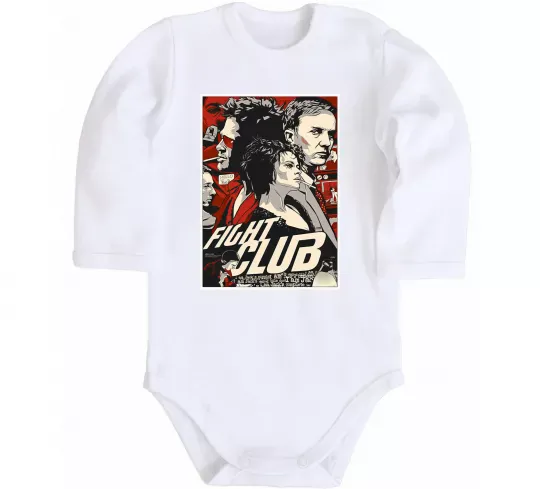 Детский боди Fight club poster Белый фото