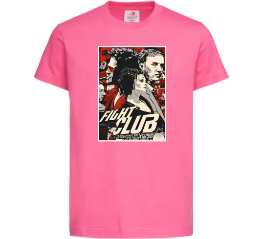 Дитяча футболка Fight club poster Яскраво-рожевий фото