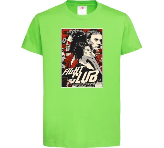 Дитяча футболка Fight club poster Лаймовий фото