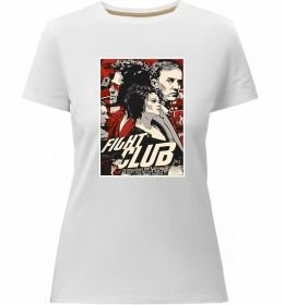 Женская премиум футболка Fight club poster