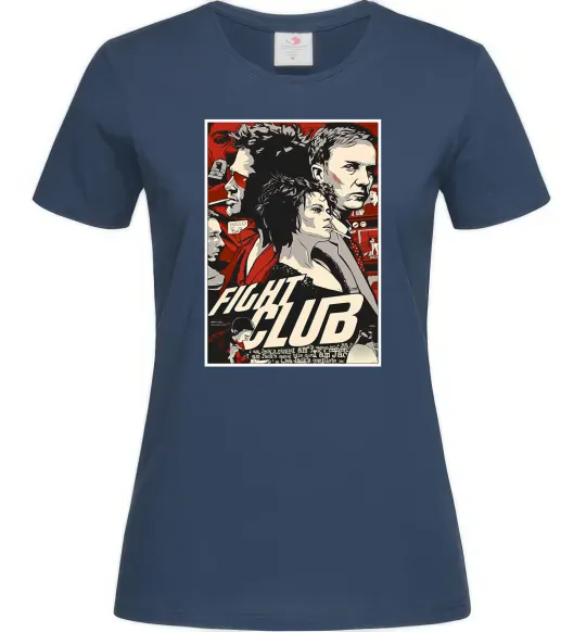 Жіноча футболка Fight club poster Темно-синій фото