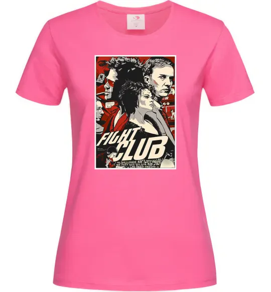 Жіноча футболка Fight club poster Яскраво-рожевий фото