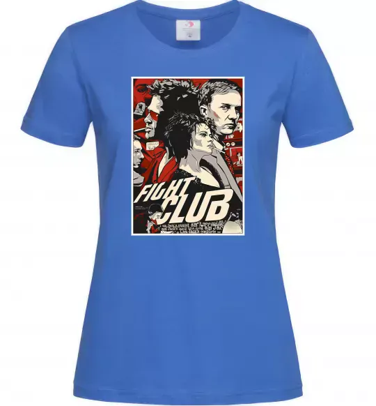 Жіноча футболка Fight club poster Яскраво-синій фото