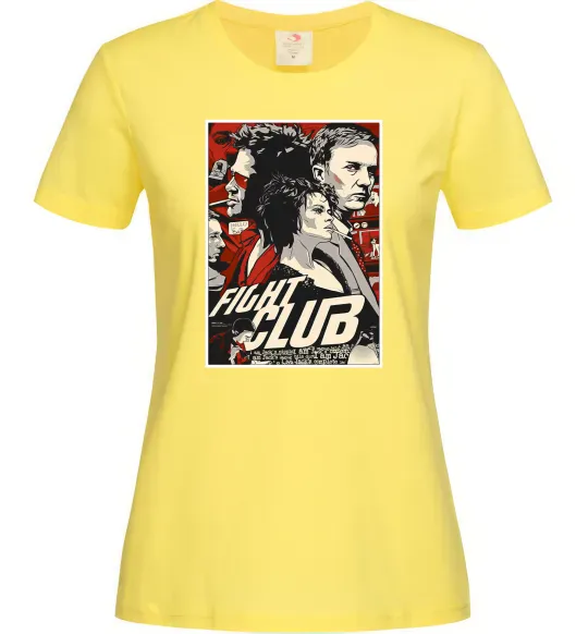Жіноча футболка Fight club poster Лимонний фото