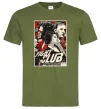 Чоловіча футболка Fight club poster Оливковий фото