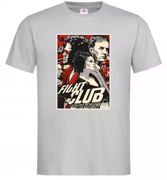 Чоловіча футболка Fight club poster Сірий фото