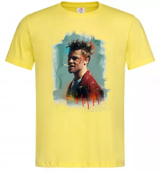 Чоловіча футболка Бійцівський клуб фарба Лимонний фото