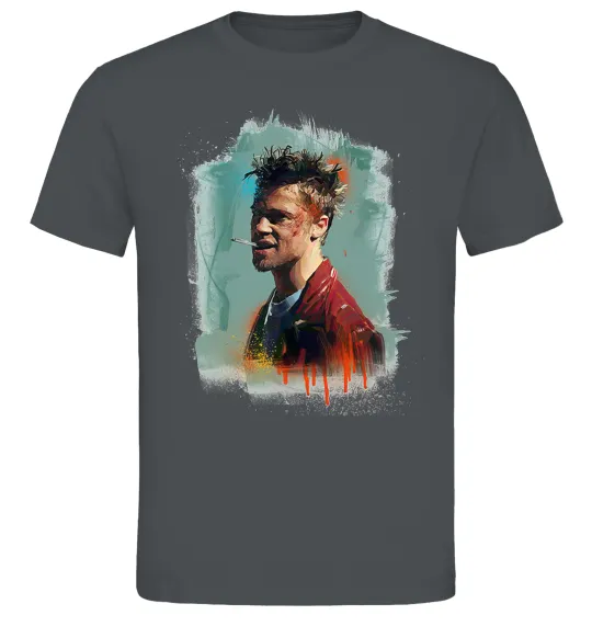 Чоловіча футболка Бійцівський клуб фарба Графіт фото