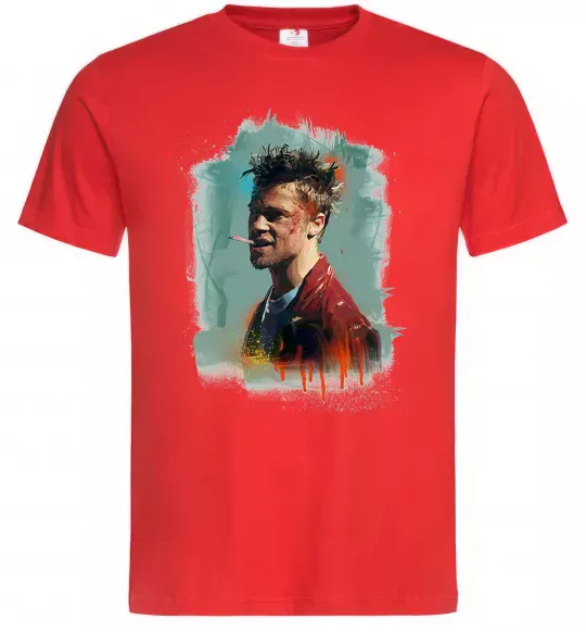 Чоловіча футболка Бійцівський клуб фарба Червоний фото