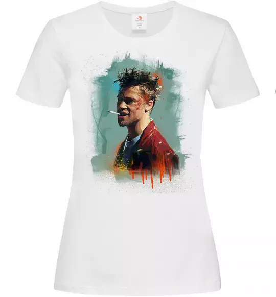 Женская футболка Бійцівський клуб фарба Белый фото