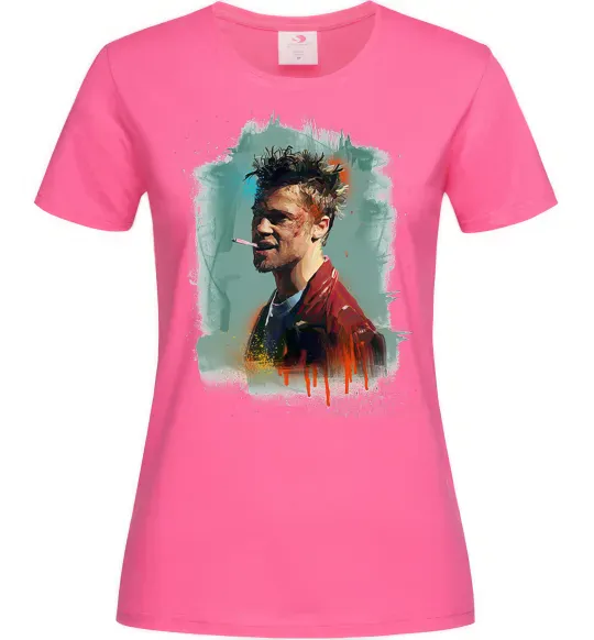 Женская футболка Бійцівський клуб фарба Ярко-розовый фото