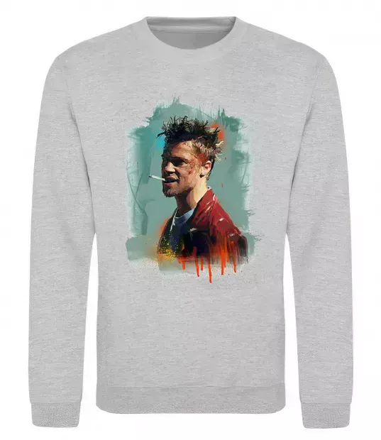 Світшот Бійцівський клуб фарба Сірий меланж фото