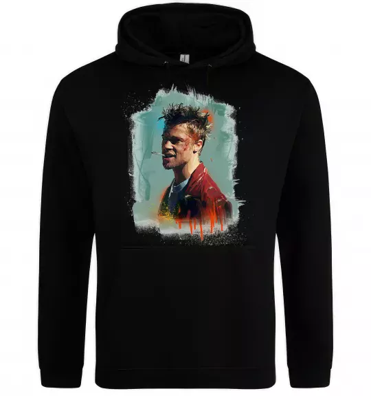 Жіноча толстовка (худі) Бійцівський клуб фарба Чорний фото